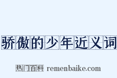 骄傲的少年近义词是什么意思的图片